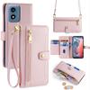 Multi Cards Holder Zipper Wallet Leather Case For MOTOROLA G75 G15 G05 Edge 50 Pro 5G 50Fusion G85 50NEO G84 G24 Lanyard Cover