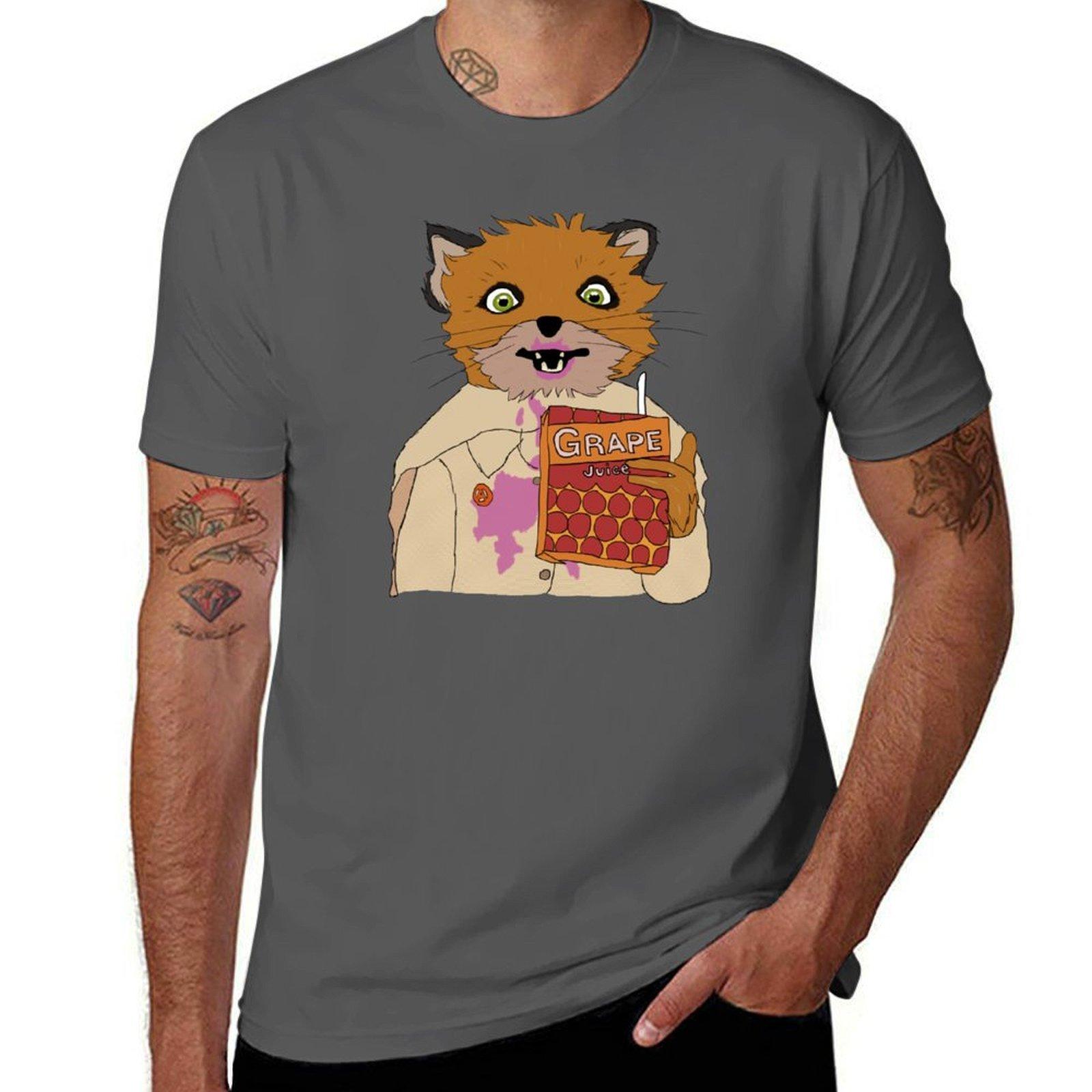 

Juice Fox Ash TShirt Basic Plain Tee for Spring and Summer 4XL