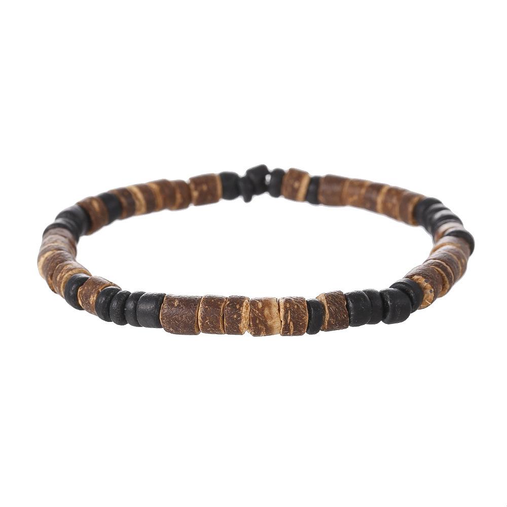 Simple Retro Wooden Bead Men Bracelet Bohemian Blue Coconut Bracelet Jewelry Fashion Party Accessories Gift