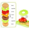 Simulated Food Seven Layer Burger Baby Disassembly Toy, Children's Play Home Small Gift Kitchen Toy