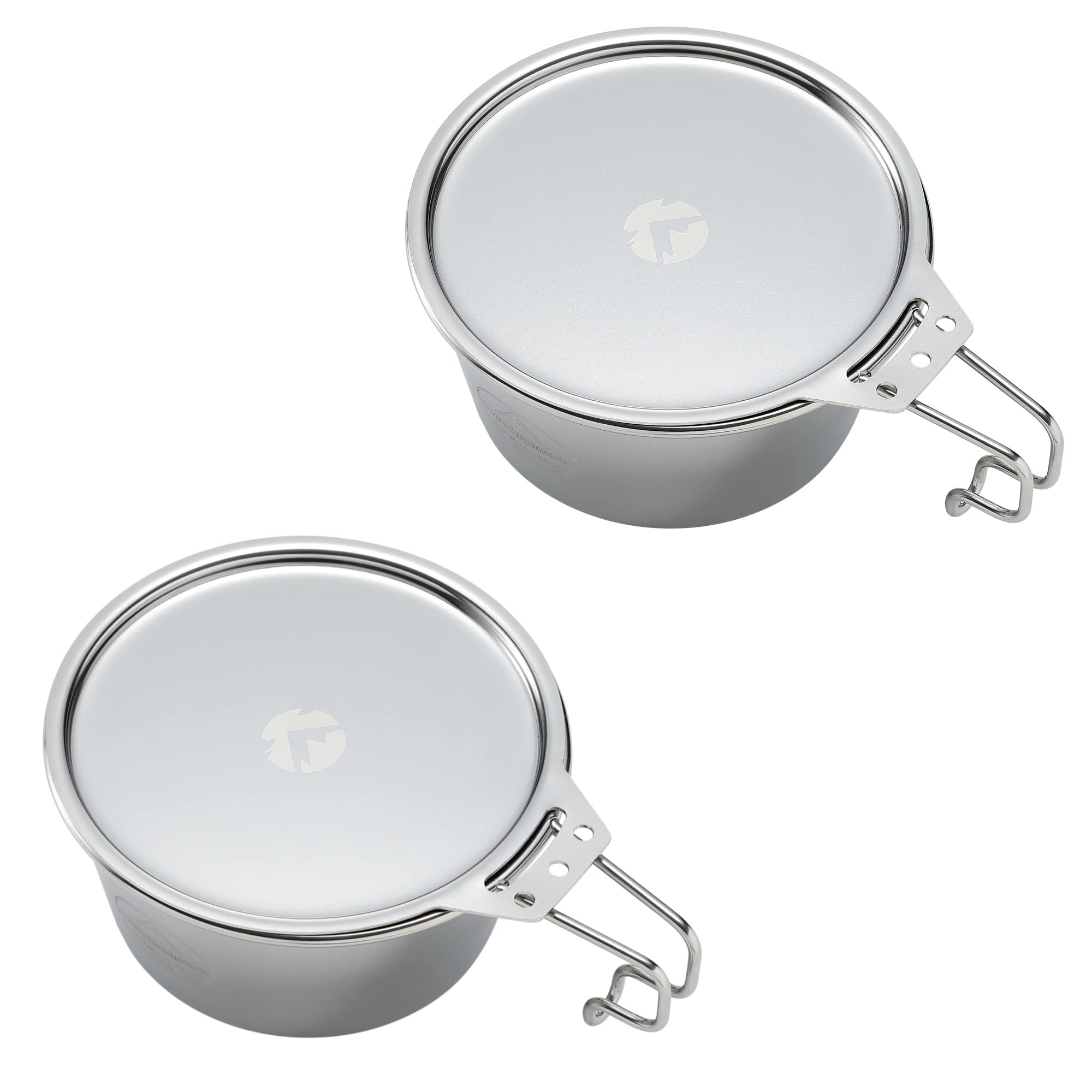 

CAMPING MOON Camping Cup Stainless Steel Shella Cup with Lid Deep 360ml S360-SG-2P