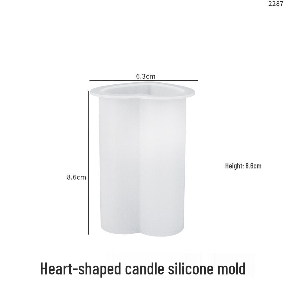 Poppy Crystal Epoxy Heart Lace Pillar Candle Display Silicone Mold