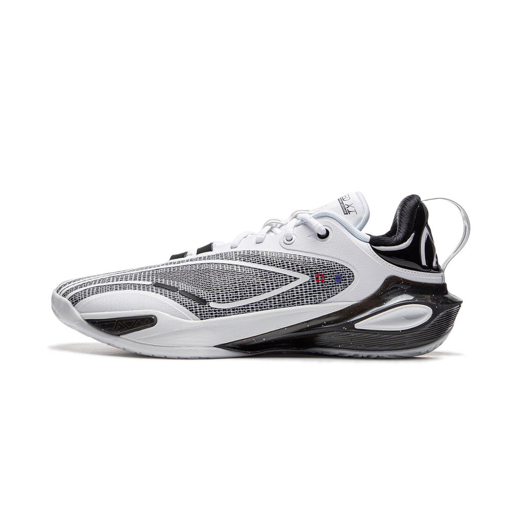 Li Ning Speed 11 Support Rebound Low top Basketball Shoes Men's Black White ABAU053-56