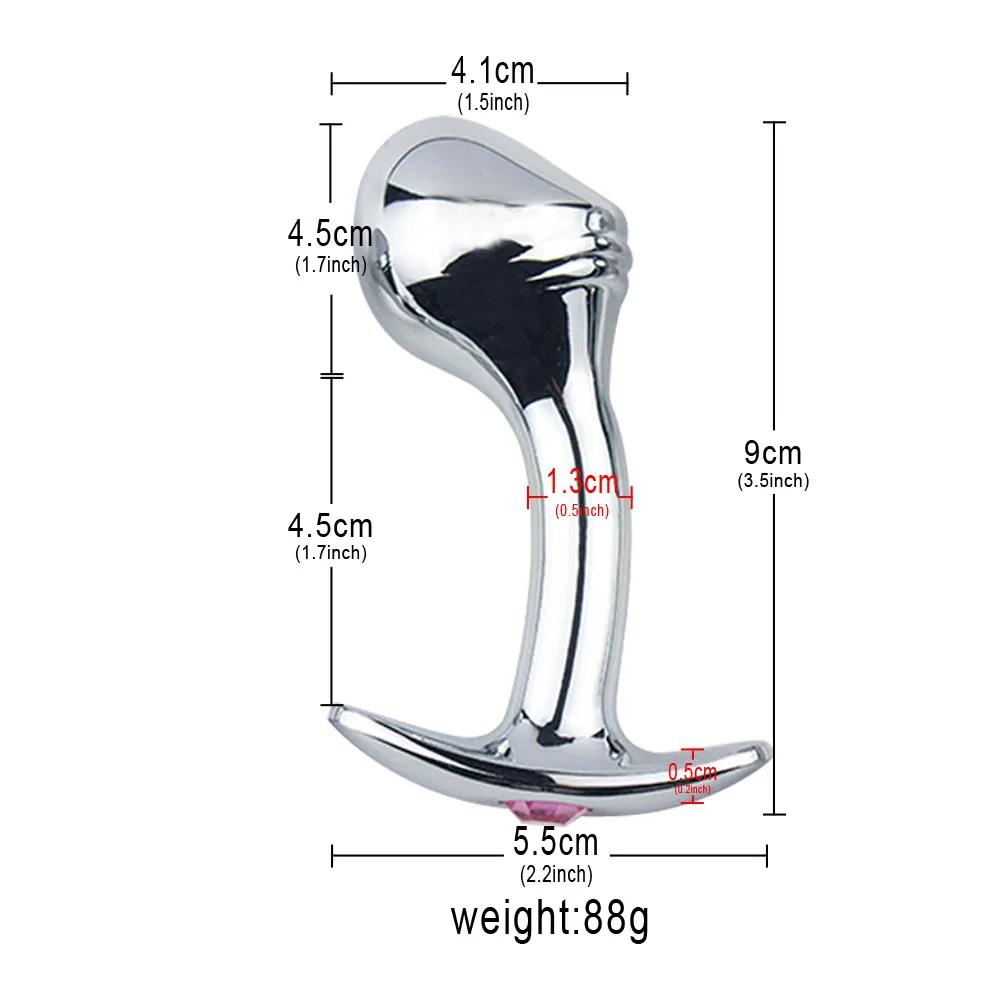 3 Mărimi Metal Inoxidabil Dop Anal Fără Vibrații/Vibrator Stimulator Anal Jucării Sexuale Anale pentru Femei Bărbați Masturbator