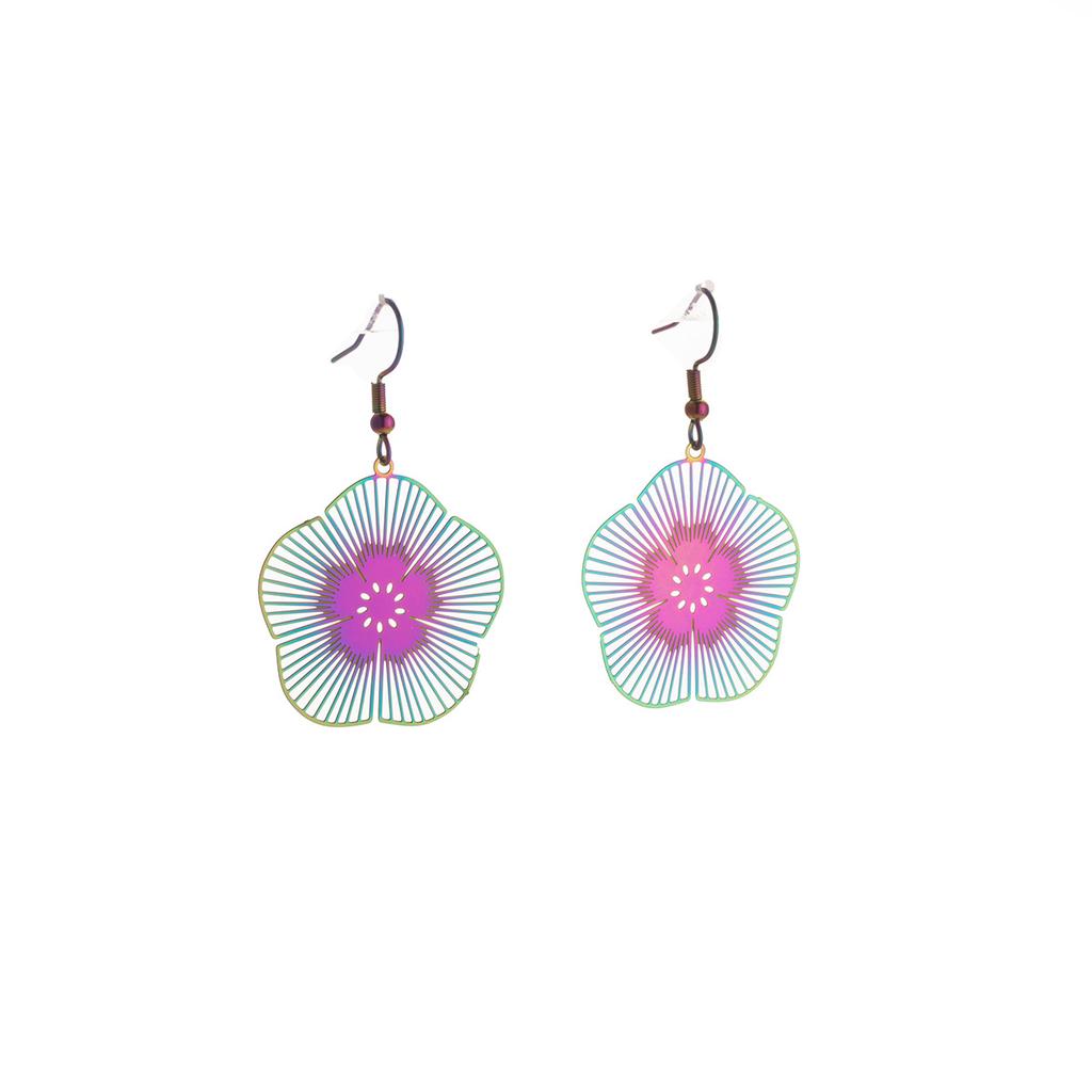 Retro Symphony Feather Hollow Earrings Female, Bohemian Ethnic Style Light Luxury High Sense Fashion Ear Hook