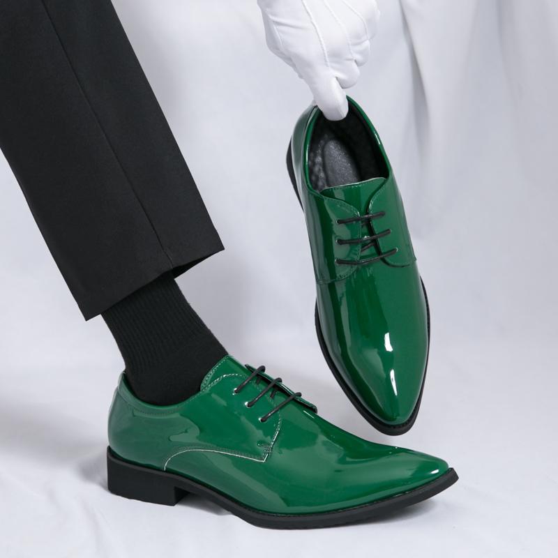 New Men Business Formal Shoes Casual Lace-up Business Office Fashion Leather Shoes Designer Banquet Leather Shoes Men Size 38-46