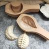 Non-stick Wooden Dumpling  Mold Handmade Wooden Baozi Presses  kitchen accessories