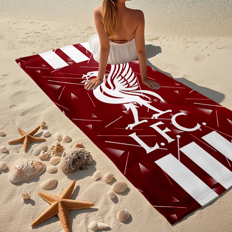 Ultra-Soft Beach Towel with Liverpool Football Club Theme,Ideal for Pool - Camping, Diving - Perfect Travel Essential, Vibrant Beach Towel.