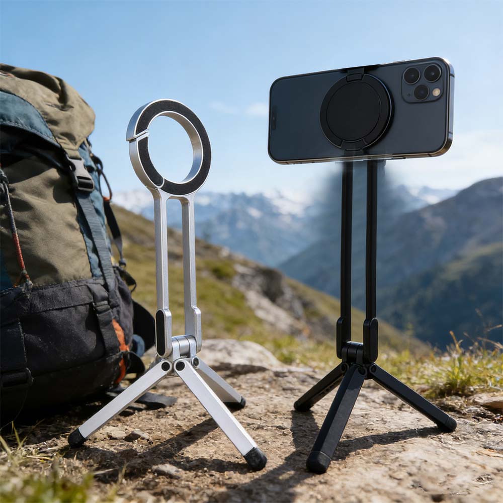 Adjustable Phone Tripod Carabiner Foldable Phone Handle Holder  Travel Photography