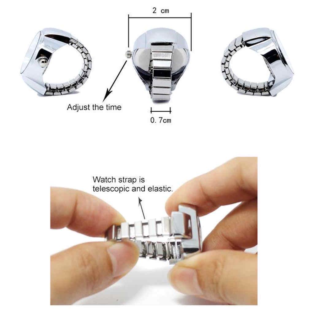 Watch Ring for Men Women Finger Round Quartz Jewelry Ring Lover Pair Watches