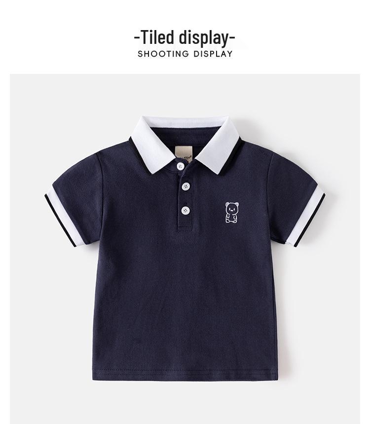 Dětské polo tričko 2025: Chlapecké trendy tričko s krátkým rukávem ve vyšívaném korejském stylu