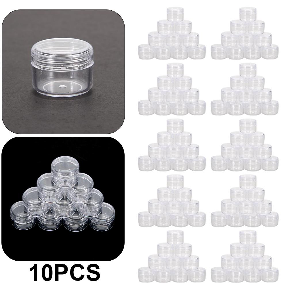 

10Pcs Mini Cosmetic Empty Jar Pot Eyeshadow Makeup Face Cream Container 