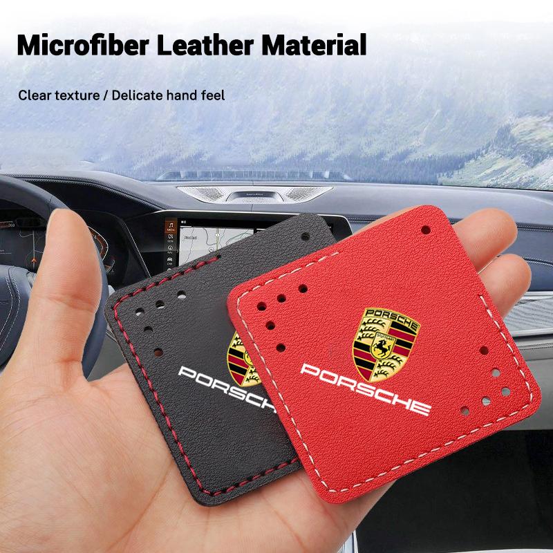 Car Aromatherapy Pendant Air Freshener Suede Decorative Hanging For Porsche Cayenne Panamera Macan 911 718 Taycan Boxster 918 EL7
