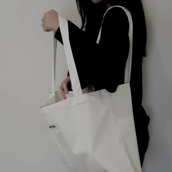 cotton tote eco bag / white