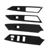 4pcs Door Armrest Window Switch Trim Carbon Fiber Style Replacement for Mitsubishi Pajero Montero Shogun Sport 19‑21