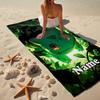 Custom Name Ultra-Soft Beach Towel with Pokémon Theme,Ideal for Pool - Camping, Diving - Perfect Travel Essential, Vibrant Beach Towel.