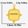 6pcs Sun Heart Cloud Geometric Blank Cabochon Base Pendant Stainless Steel Charms For Jewelry Making Bulk Fit DIY Oil Drop Stone
