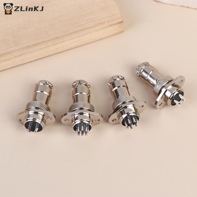 GX16 Square Flange Aviation Plug Socket Male Female 2 to 10 Pin Connector for Instrumentation Cabling Solution