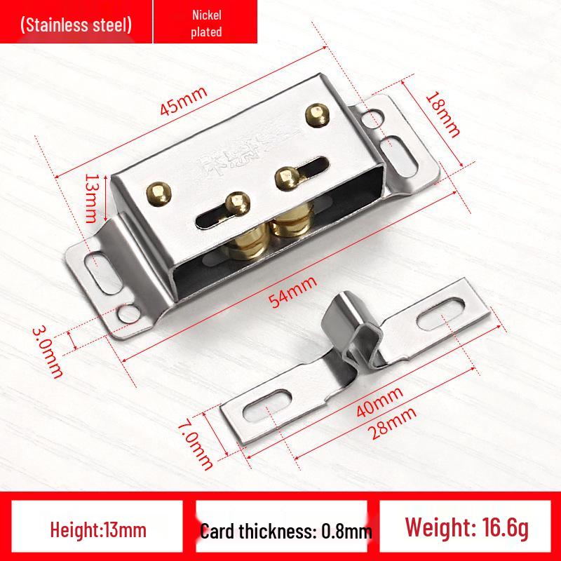 Classic Magnetic Door Catch and Buckle Set for Cabinets and Wardrobes