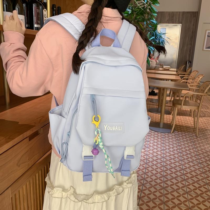 Children's Schoolbag Grade 3-6 Primary School Backpack Solid Color Women's Backpack