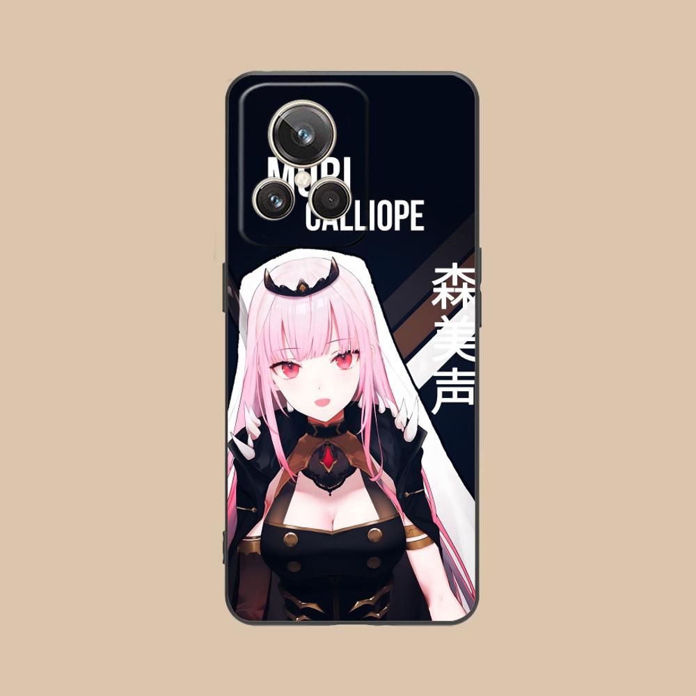 Holo Mori Calliope Matte TPU Mobile Phone Case for Realme 15 14 13 12 11 10 9 Pro Plus T I Lite 5G Colorful Printing Cover