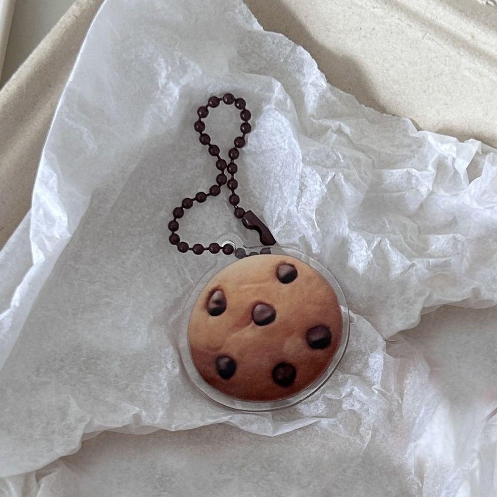 

Acrylic Croissant Keychain Bread Cookies Bag Hanging Cartoon French Bread Pendant Backpack Decor Cookies