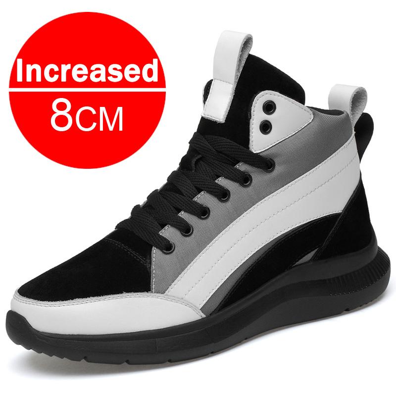 

Взуття для підйому Чоловічі кросівки Дихаюча сітка Спортивне взуття Збільшення устілки 6 СМ 8 СМ Додаткові підбори Повсякденне чоловіче взуття 42