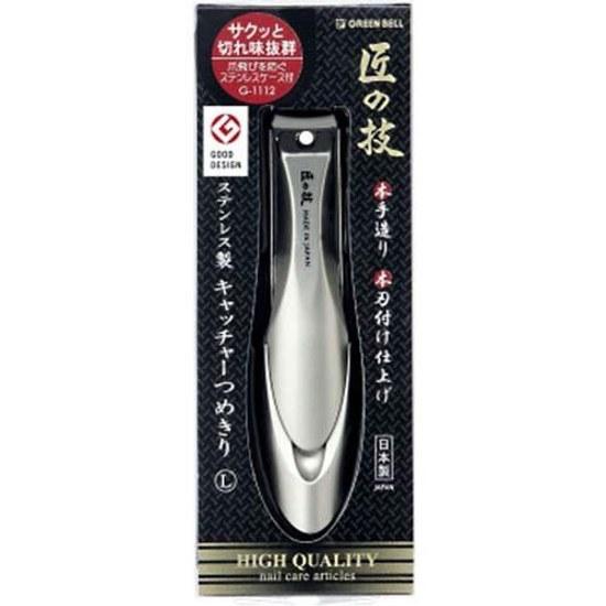 Green Bell Takumi no Waza Stainless Steel Catcher Nail Clipper L Size G-1112