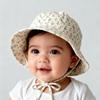 Baby Girls Sun Hat 46-48cm 6-24 Months Spring Summer Infant Girl's Fisherman Caps Breathable Outdoor Solid Color UV Protection