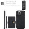 For iPhone 14 Pro Max Case 2 in 1 Leather+TPU Phone Cover Removable Card Holder