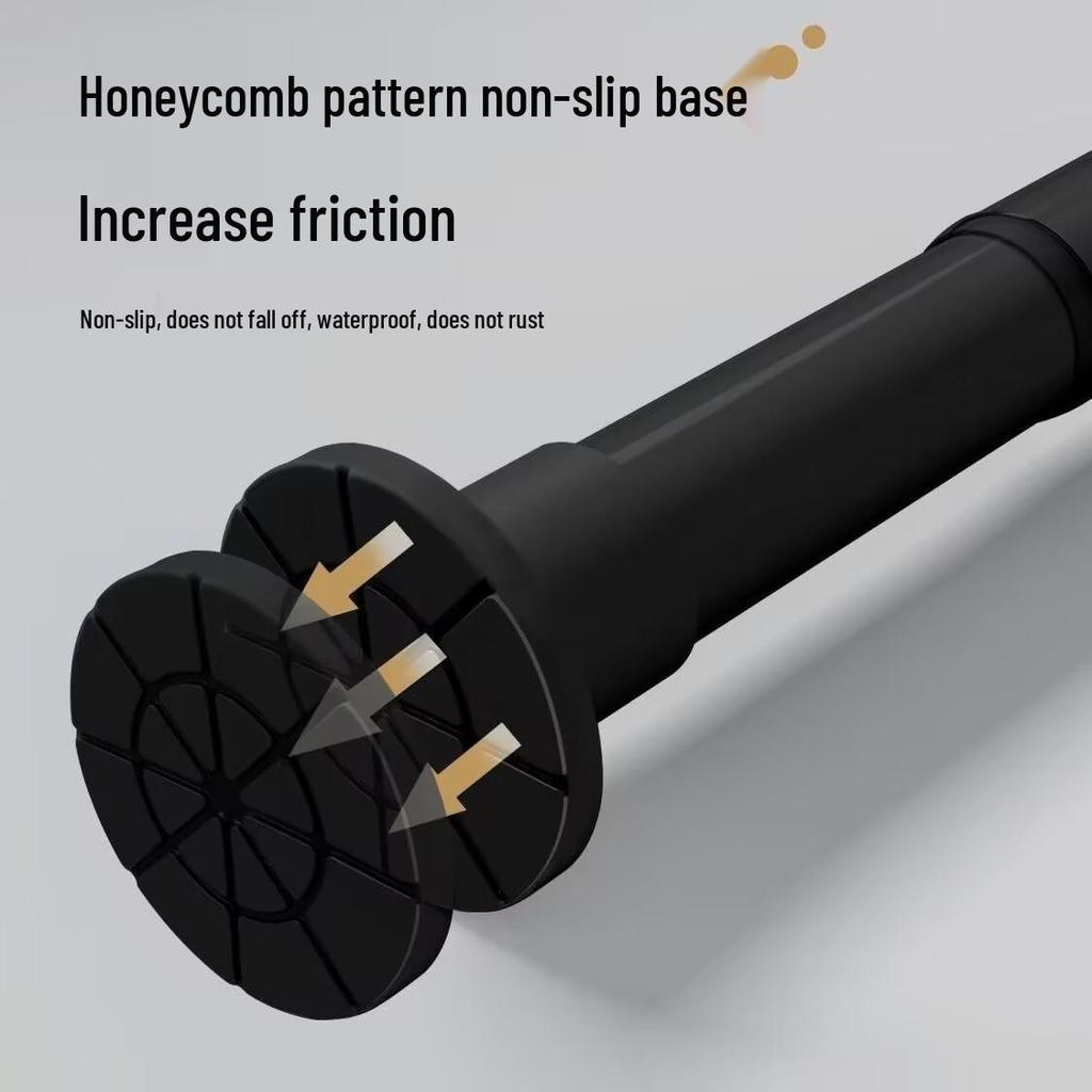 Heavy-Duty Telescopic Rod: No-Drill Curtain & Drying Solution for Bathroom, Bedroom, Doorway, Balcony