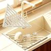 Rustproof Kitchen Sink Organizer Roll Up Sink Drainer Multipurpose Foldable Drain Rack  Sink Corner