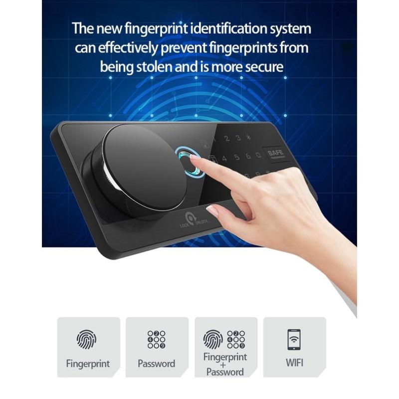Fingerabdruck +Passwort +Schlüssel Safe Box Diebstahlschutz Sicherheit Geheimer Schrank Geldkassette Heim Büro Aufbewahrungsbox