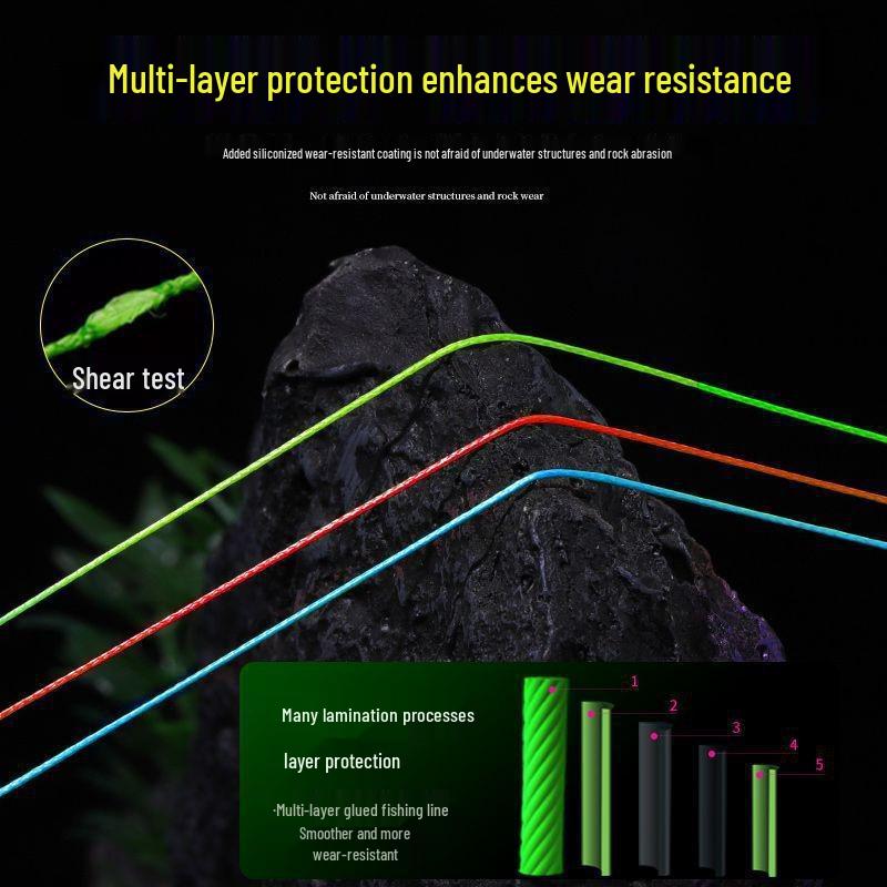 New 12+1 Strand 10m PE Line: Super Smooth, Strong, Single-Color Fishing Line for Black Bass Lure