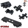 4 Stück Eisenbahn Grundplatte Technologie Stein Spielzeug-Set Teile Waggon-Verbinder/Eisenbahnrad-Rahmen Riemenscheiben DIY Montage MOC Stein Bausteine DIY Spielzeug Spielzeug-Sets