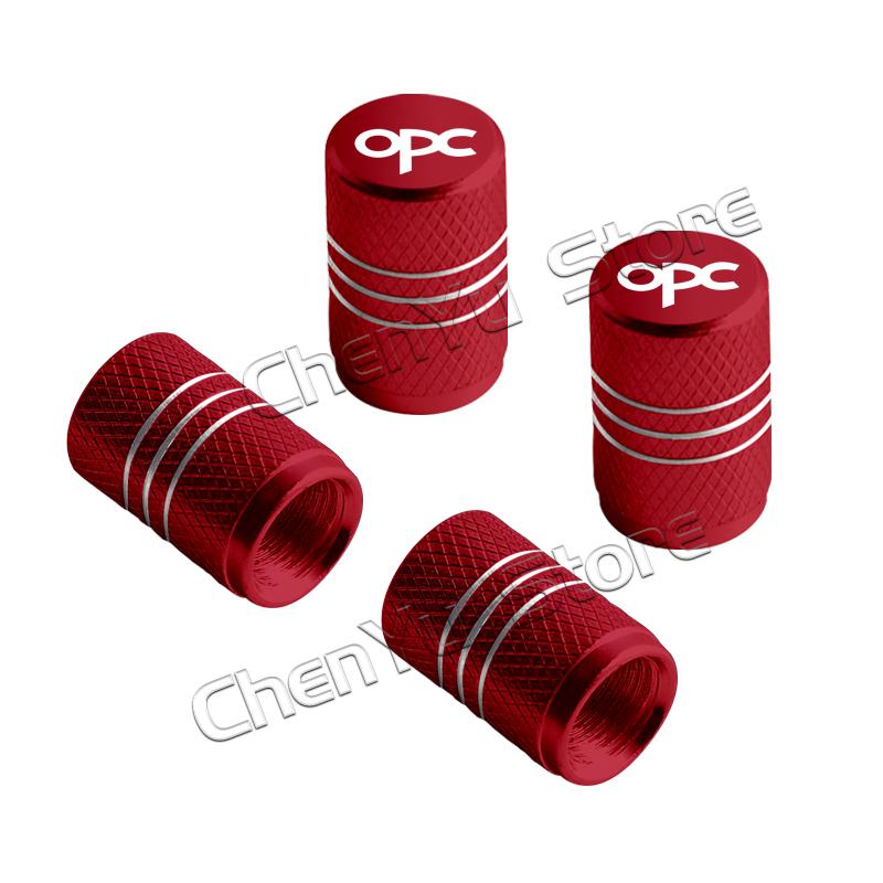 4Pcs OPC Logo Car Metal Wheel Tire Valve Caps Stem Case Dust Cap For Opel Astra Insignia Corsa Rocks Junior Accessories Styling