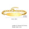 Personalize Name Date ID Bracelet Anti Allergy Stainless Steel for Girls Boys Chain Link Custom Family Valentine's Day Love Gift