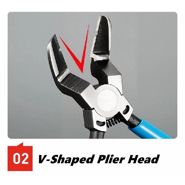 Multifunctional Car Clip Pliers Diagonal Pliers Car Rivet Tightening Pliers Wire Stripping Plier Staple Screwdriver Removal Tool