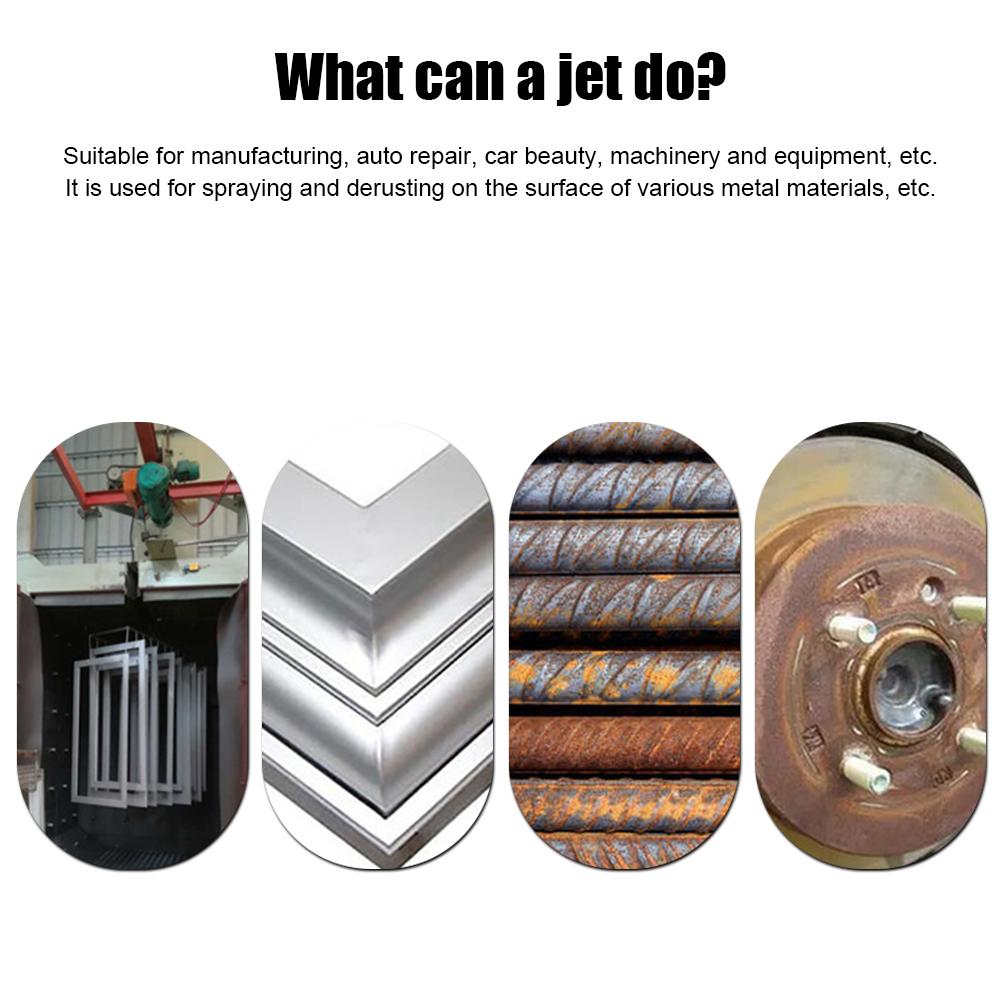 Portable Gravity Sandblasting Gun Rust Blasting Device Pneumatic Sandblasting Set Handheld Adjustable Blasting Machine Pneumatic Blasting Gun Set