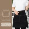 Waterproof Staff Apron Short Waiter Uniform Kitchen Half Apron  Coffee Shop Hotel Chef