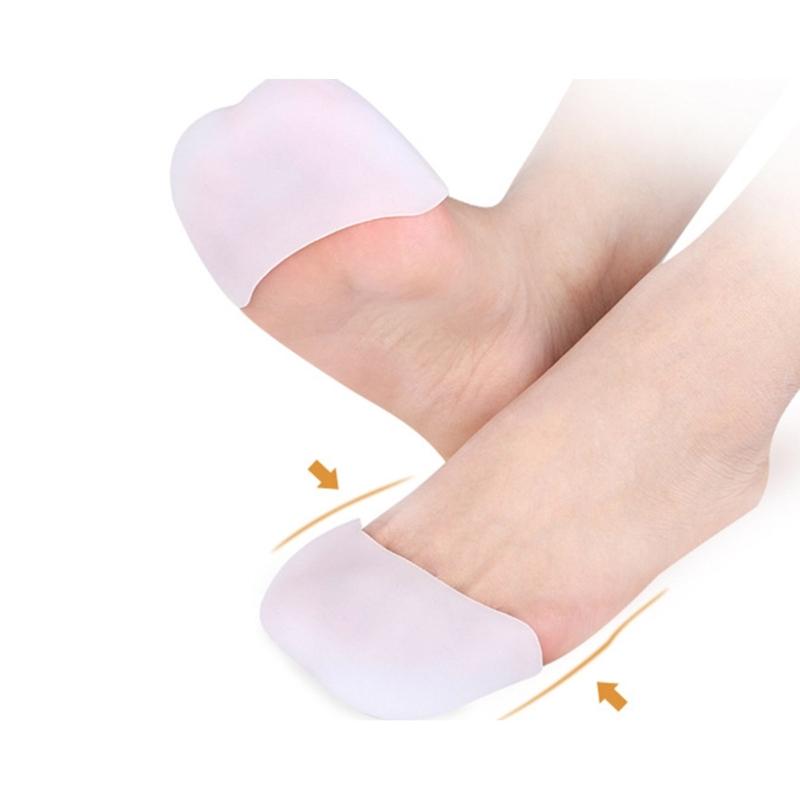 Ballet Pointe Toe Pad Gel Toe Protectors with Hole for Women Soft Silicone Gel Toe Pouches Ballet Toe Covers Toe Caps