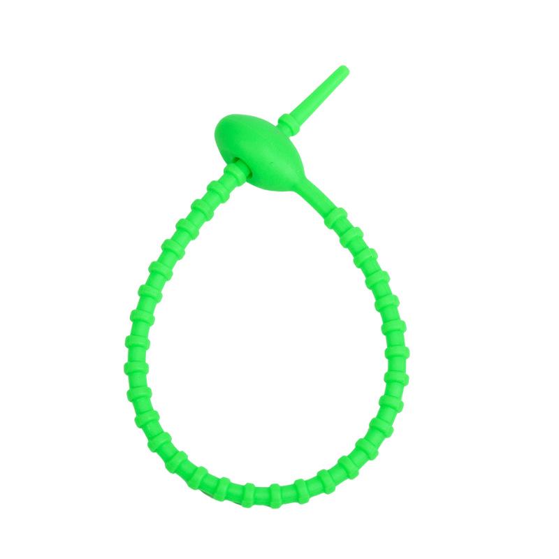 Colorful Silicone Tadpole Cable Tie: DIY Keychain, Trendy Toy, Bag Strap & Lanyard Winder