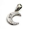 [World Accessories Carmelo] Mexican Turquoise Moon and Crescent Moon Pendant Good Vibrations for Men and Women, 925 Sterling Silver