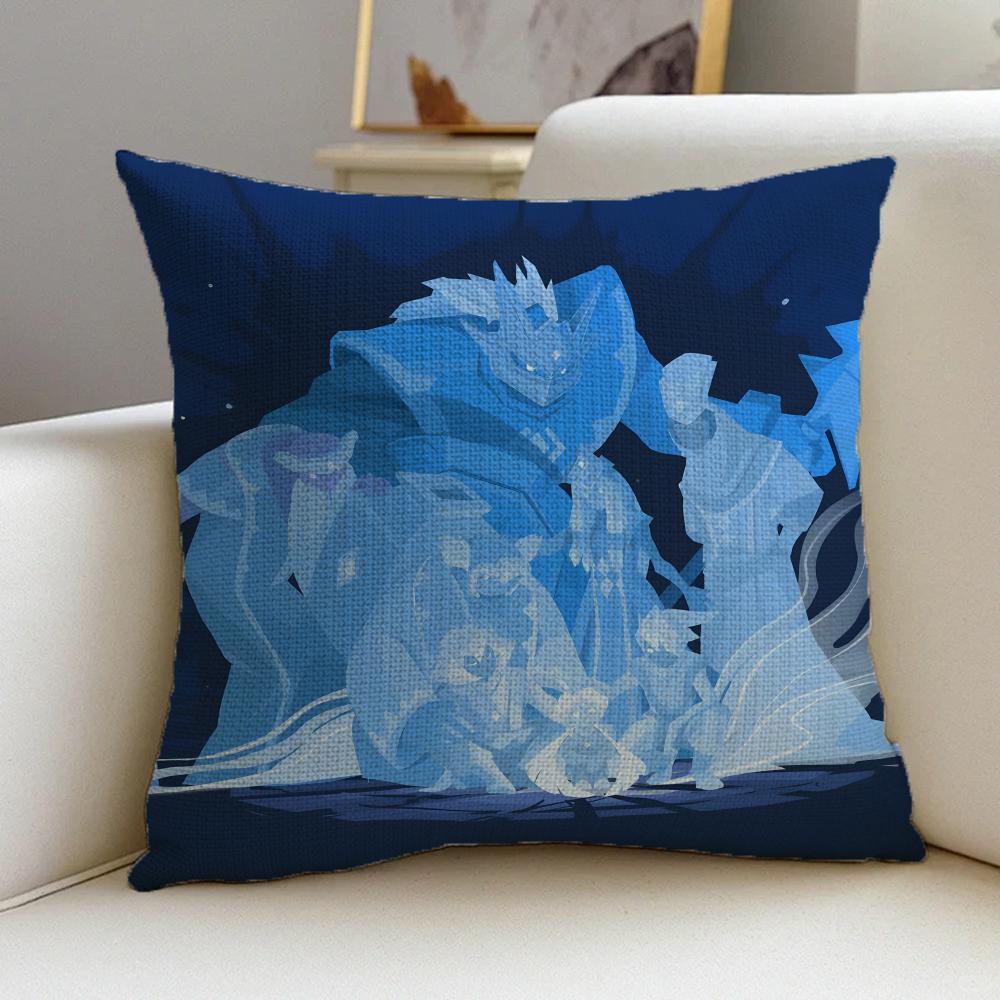 Cushion Cover Cushion Cover Pillowcase, Anti-Mite Invisible Zipper, Linen Sofa Cushion S-Sky C-Children Of The L-Light