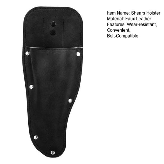 Gardening Shears Holster Garden Pruner Sheath Faux Leather Protective Cover Belt-Compatible Scabbard for Pruner Plier Shears