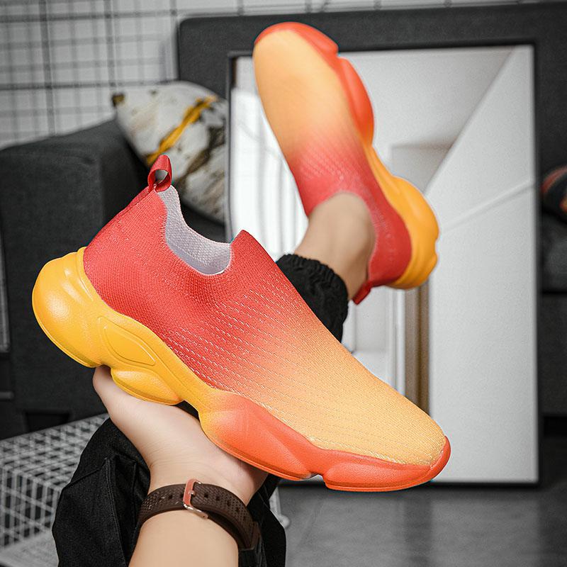 

Socks and shoes men s summer 2025 new breathable mesh one-pedal casual comfortable lightweight soft-soled sports dad shoes 45