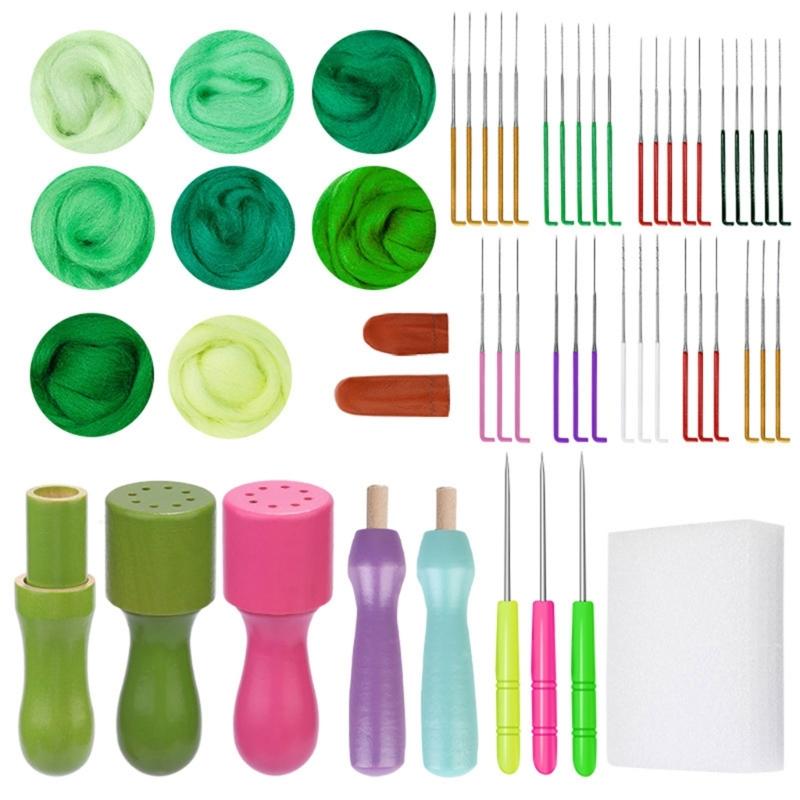 Needle Felting Starter Kits Needle Felting Set with Felting Tool Wool Roving 8 Colors Set Needle Felting Supplies 1