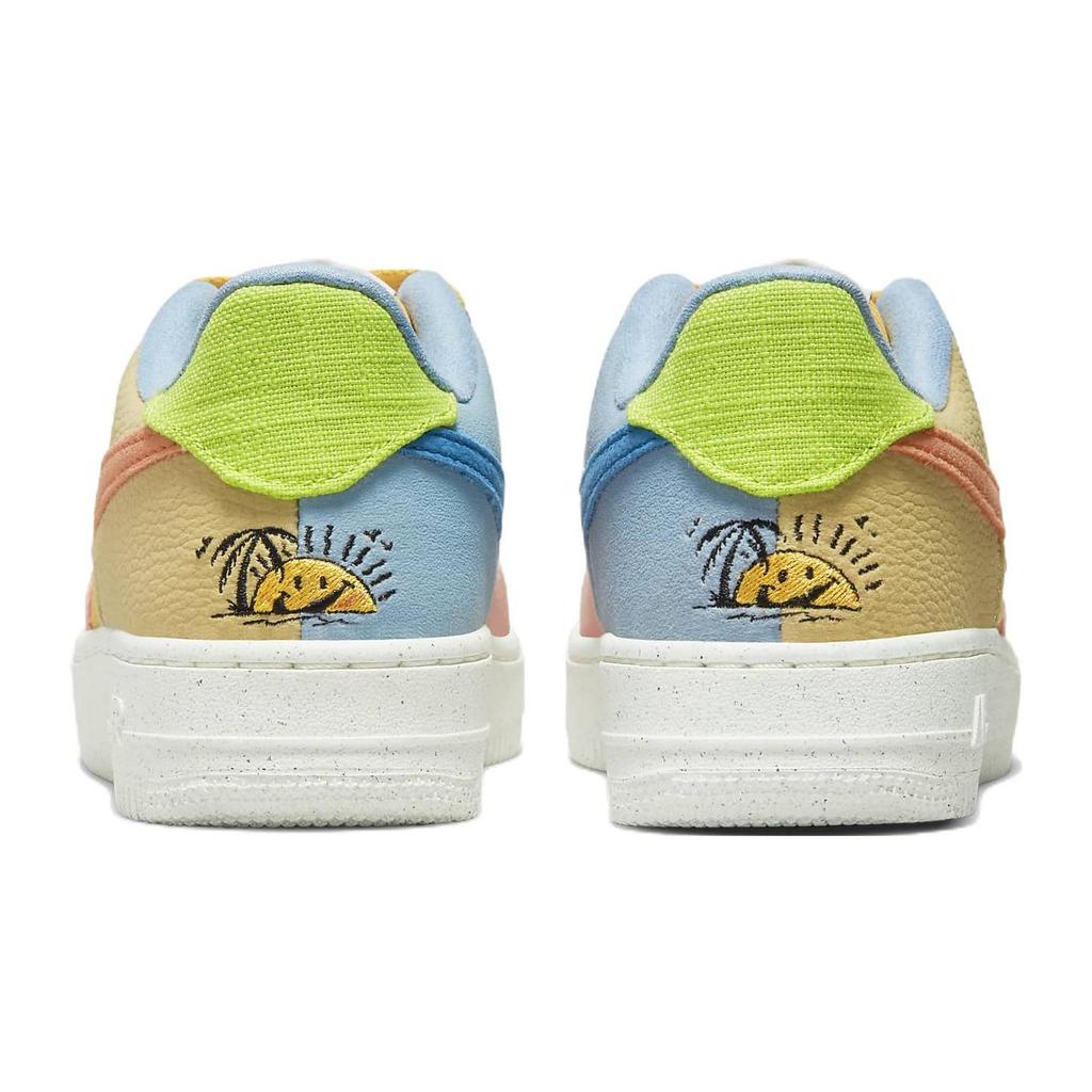 Nike Air Force 1 Low 07 LV8 Next Nature GS Sun Club - Multi Kids Sneakers Multi-Color Sanded-Gold Wheatgrass DM0984-700