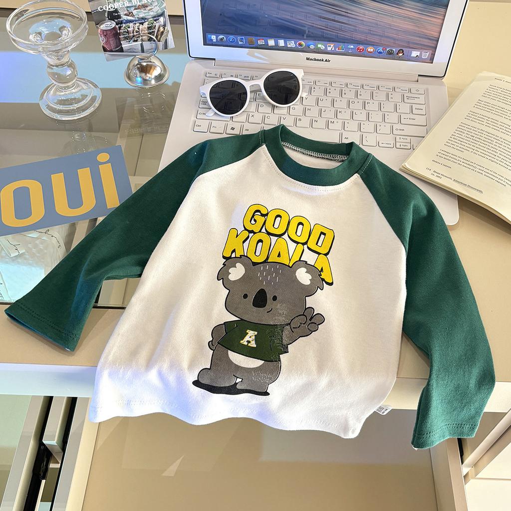Kids Long Sleeve Cotton T Shirt Spring Autumn Base Layer For Boys Girls