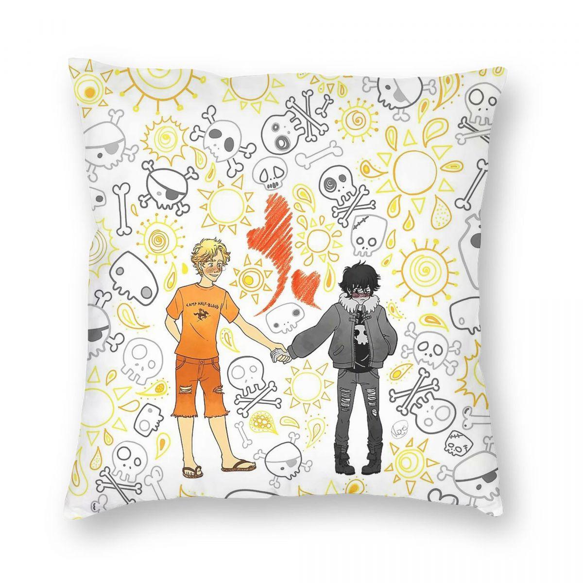 Will Solace Nico Di Angelo Skulls Pillowcase Polyester Linen Velvet Creative Zip Decorative Throw Pillow Case Sofa Seater Cover 30x30cm